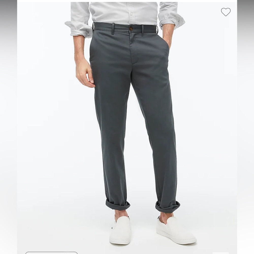 NWT J Crew Factory Straight Fit Flex Chino Pant in Dark Grey Size 29 x 32‎